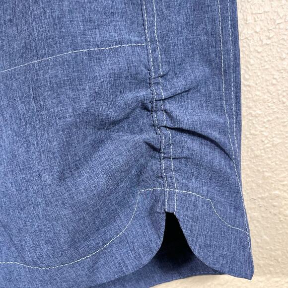 Halcyon Womens Blue Mid Rise Pull On Shorts Size M Stretch-Waist - Picture 4 of 12